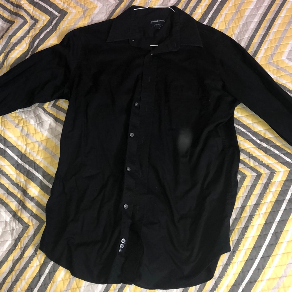 Black casual dress shirt